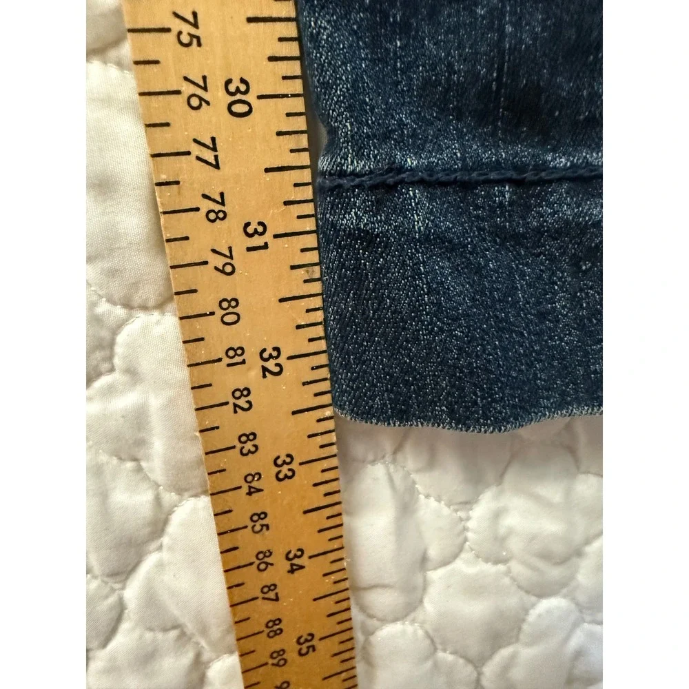 Jessica‎ Simpson Womens Blue Wash Denim Flare Jeans Button Fly SIze 30/10